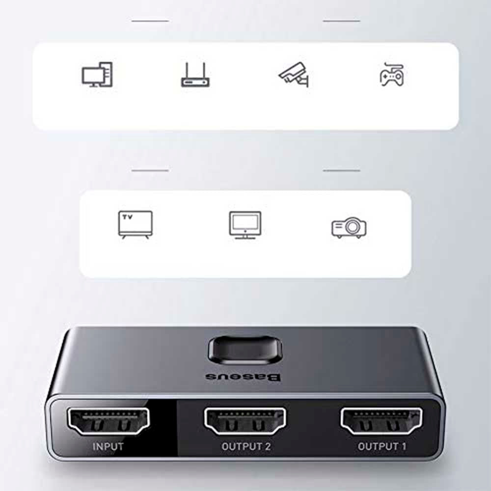 Switch HDMI 2 Portas Matrix Baseus