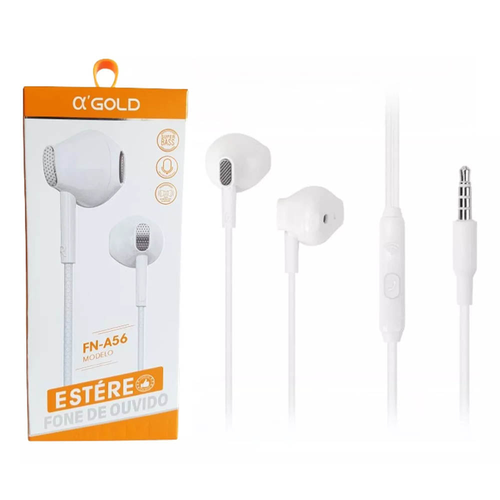 Fone De Ouvido P3 com Microfone aGold Estereo - FN-A56