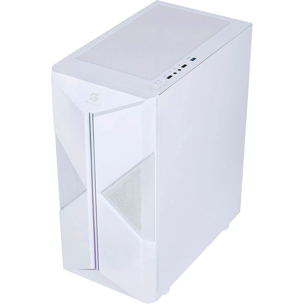 Gabinete Gamer Fortrek Mid Tower Holt Rgb Com lateral em Acrilico Branco - 80524