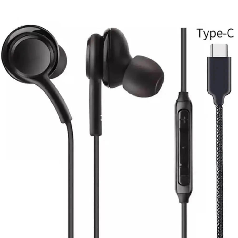 Fone De Ouvido Intra-Auricular Com Fio Tipo C aGOLD Preto - FN-A61