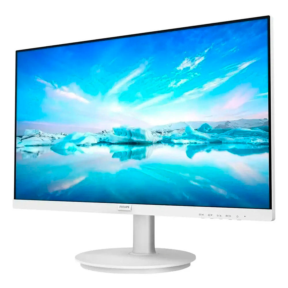 Monitor Led 21.5 Pols Philips 1920 x 1080 Full Hd Hdmi Vga C/ Saída de Áudio Branco - 221V8LW