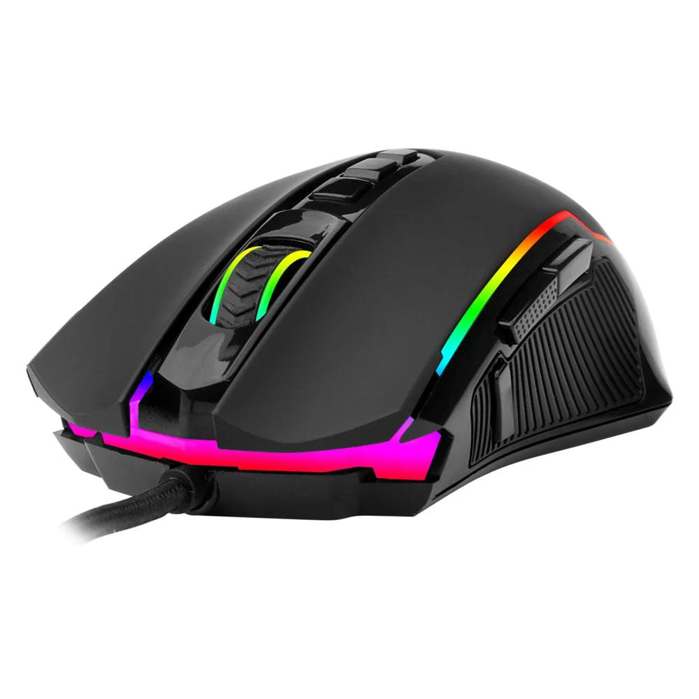 Mouse Gamer Redragon Ranger 9 Botões 12400dpi Preto RGB - M910-RGB