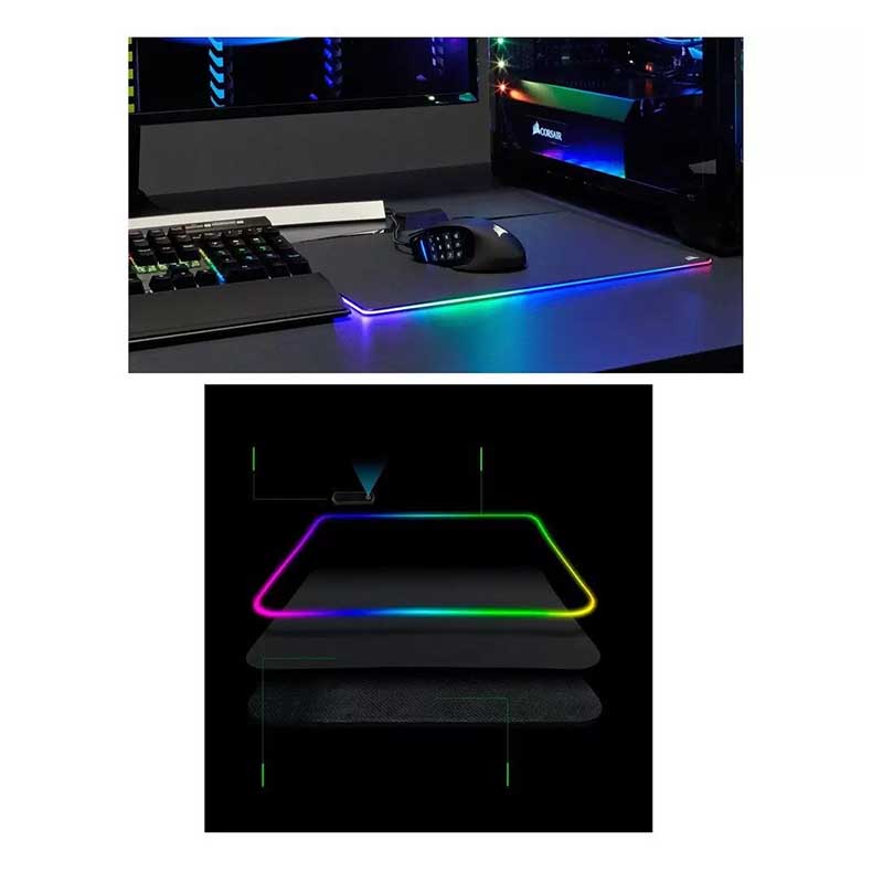 Mousepad Gamer Knup Rgb 350x250mm Dragon Fight - Kp-S012