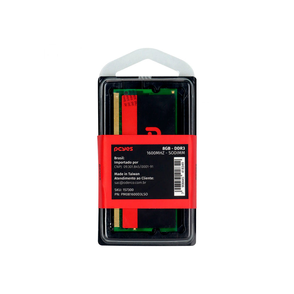 Memoria para Notebook Ddr3 8gb 1600Mhz PCYes Low Voltage - PM081600D3LSO