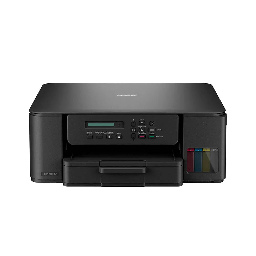 Impressora Multifuncional Tanque De Tinta Brother InkBenefit Colorida Duplex Wi-Fi Bivolt - DCP-T530DW - Refil BTD100