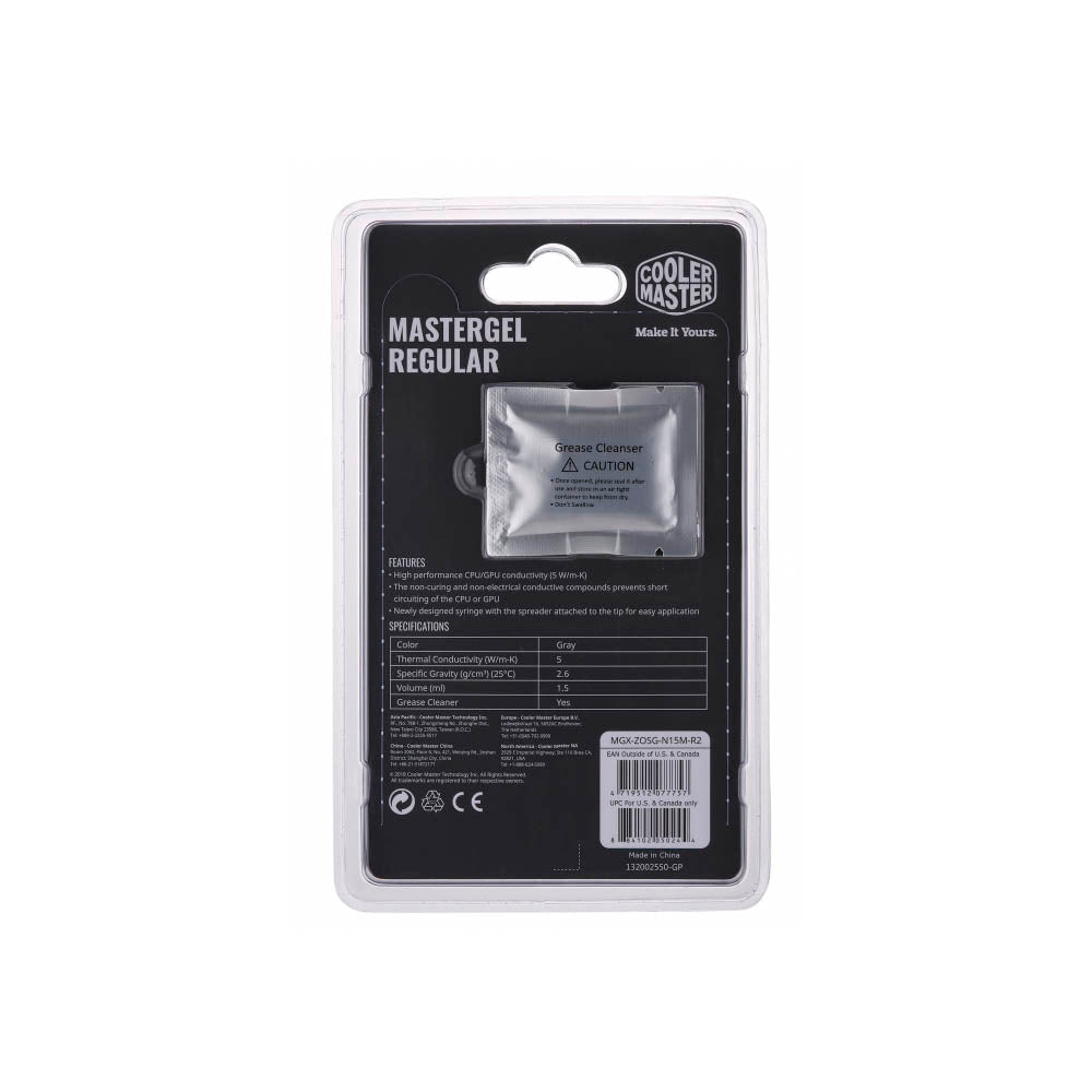 Pasta Termica Cooler Master Mastergel Regular - MGX-ZOSG-N15M-R2 Truedata