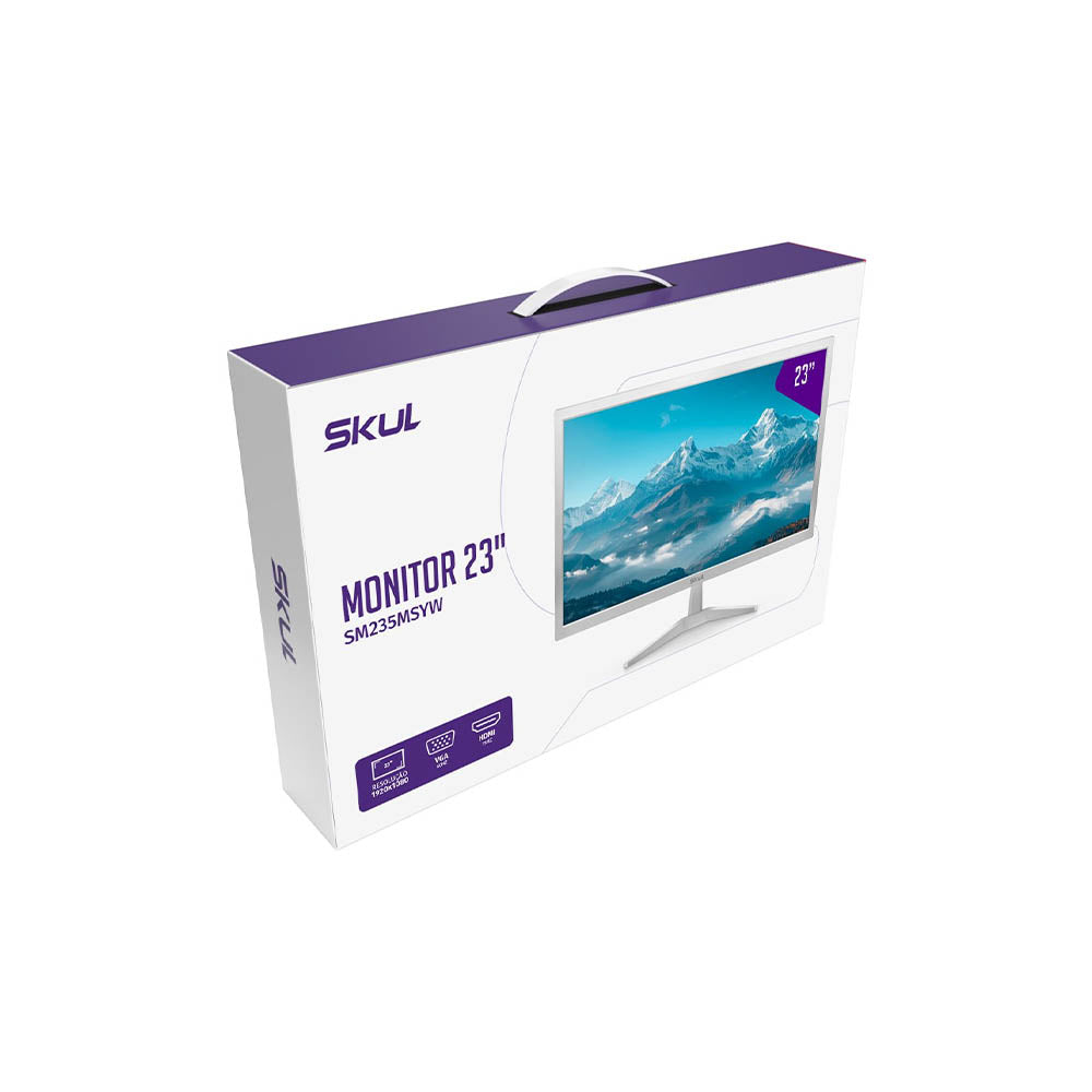 Monitor Led 23 Pols Skul Office Hdmi Vga 5ms Branco - Sm235Msyw