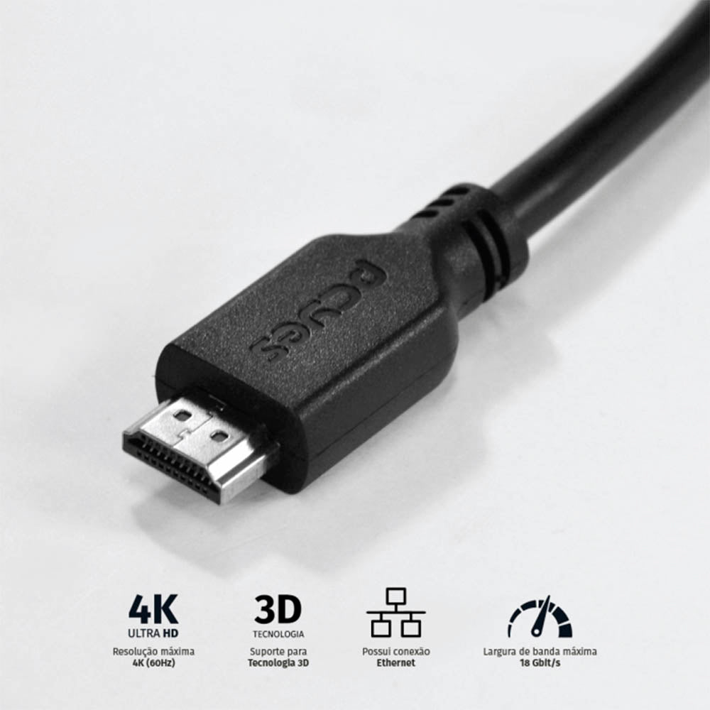 Cabo Hdmi 2mt 4k PCYes - PHM20-2