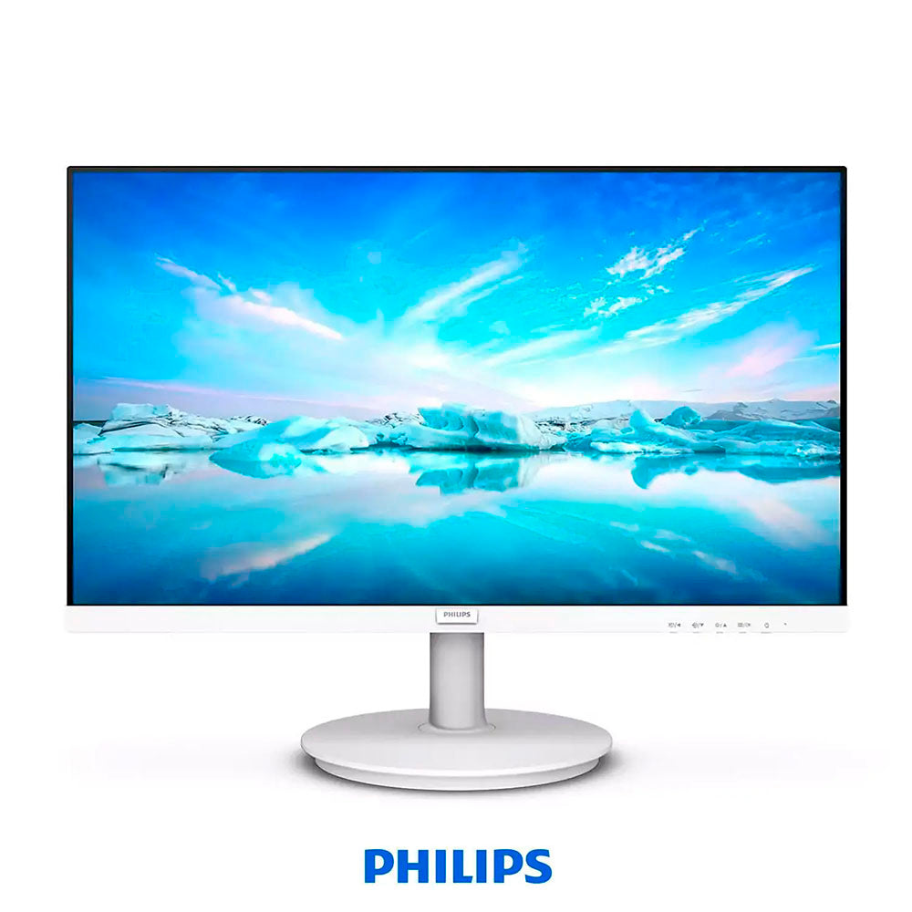 Monitor Led 21.5 Pols Philips 1920 x 1080 Full Hd Hdmi Vga C/ Saída de Áudio Branco - 221V8LW