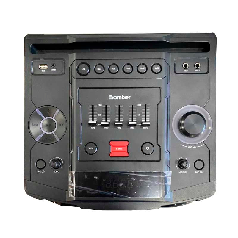 Caixa De Som Amplificada Bluetooth Bomber Party 1500 180W RMS Led p2 p10 Usb MicroSd - 286071