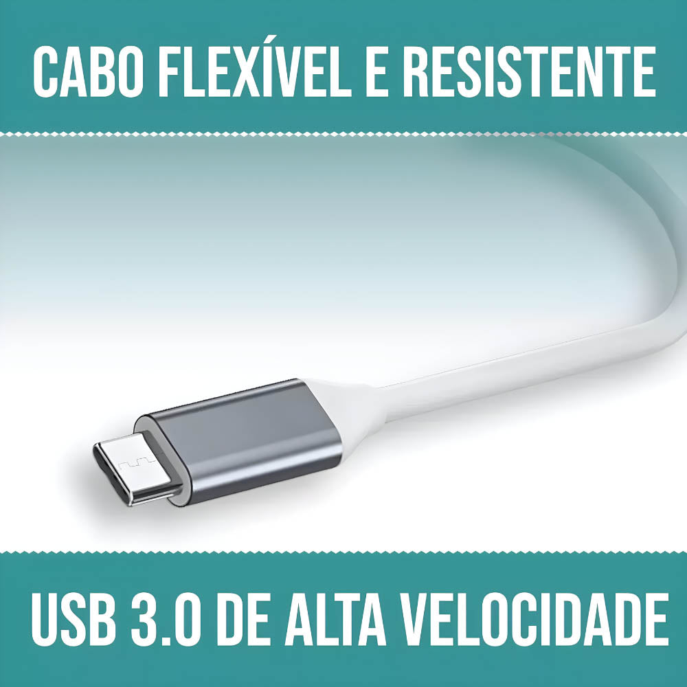 Hub Usb Tipo C P/ 3 Portas USB 2.0 + 1 Porta 3.0 Bommax - BM-A058