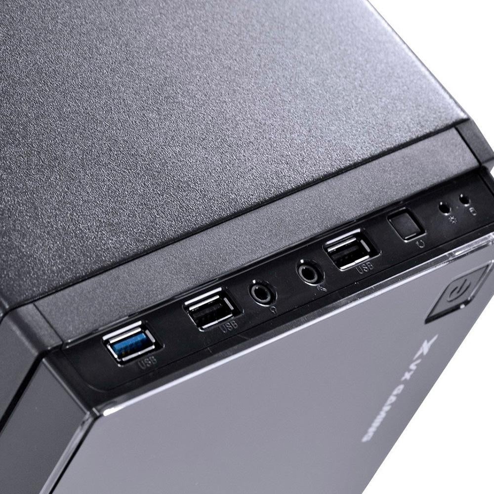 Gabinete Gamer VX Gaming Crater Com Lateral em Acrílico C/ 2x Fan 120mm Led Red - 29834