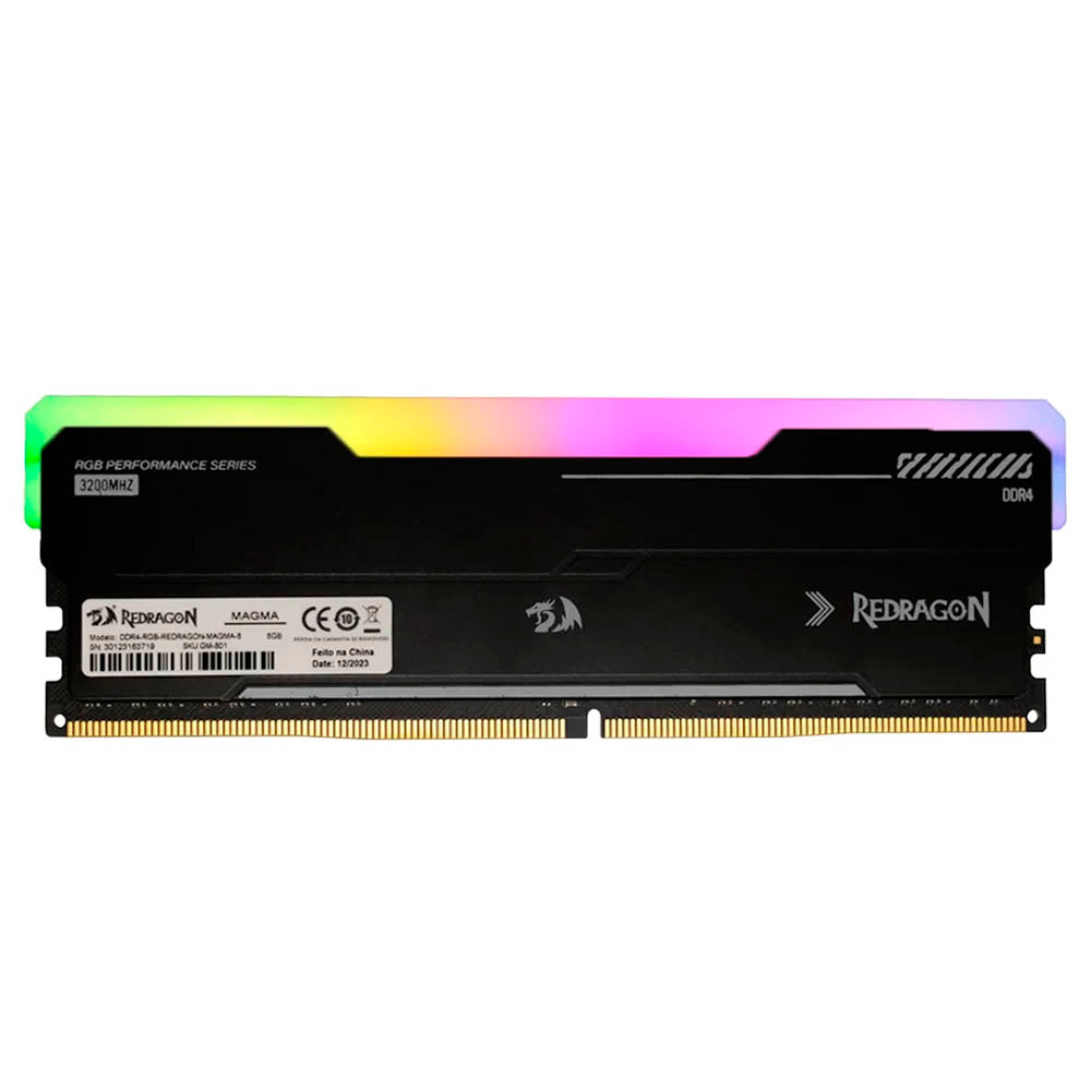 Memoria Ddr4 8gb 3200mhz Cl16 Redragon Magma RGB - GM-801