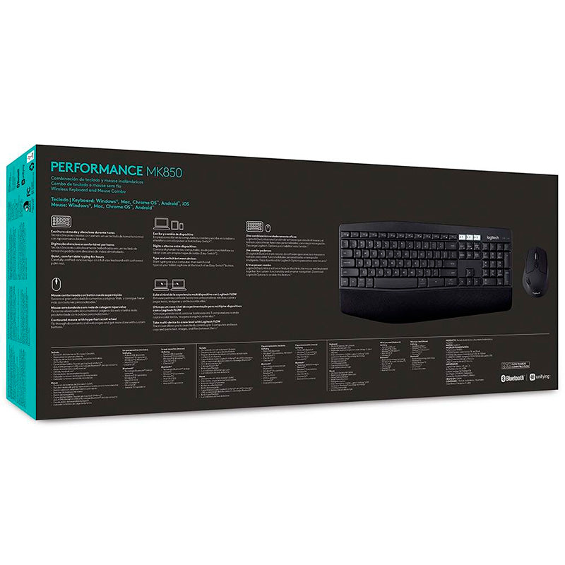 Kit Teclado E Mouse Sem Fio Logitech Mk850 Multimidia 920-008219 Truedata