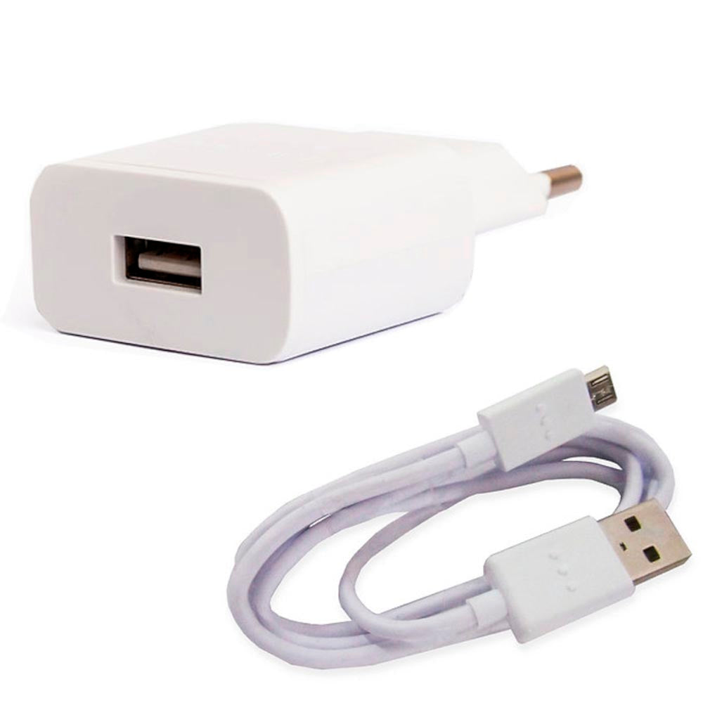 Kit Carregadores Usb - Carregador de Tomada Usb + Cabo Micro Usb Salcomp Branco - S11D38KIT