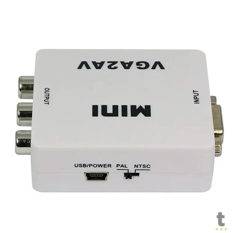 Adaptador Conversor Vga para AV (Rca) - Vga2Av Truedata