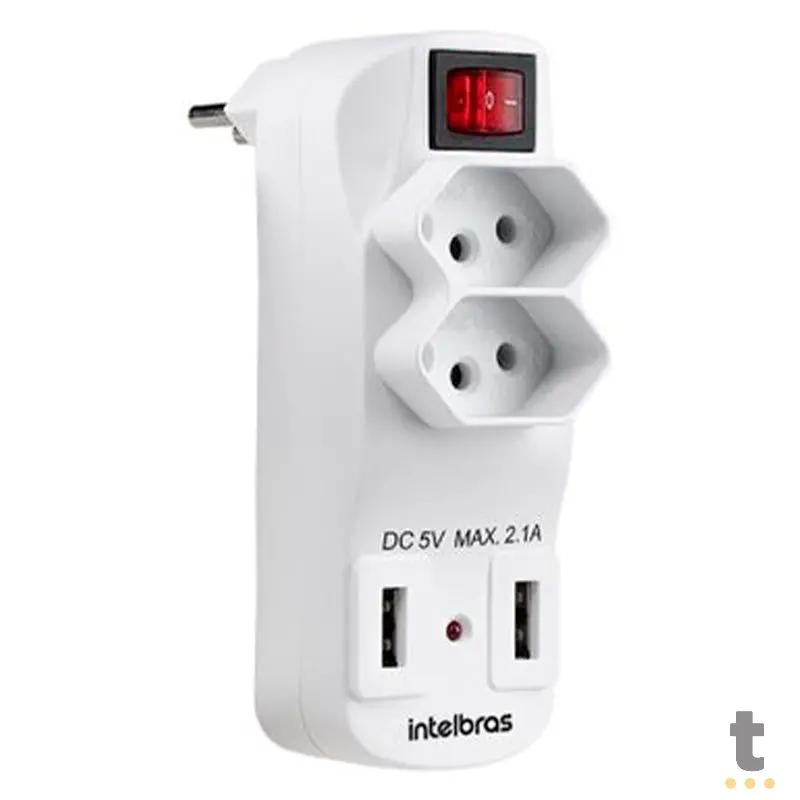Adaptador E Carregador 2 Tomadas 2 Usb Intelbras Eac 1002 - 4824000 Truedata