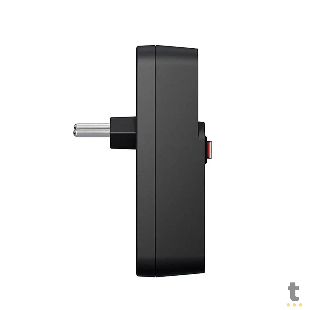 Adaptador E Carregador 2 Tomadas 2 Usb Intelbras Eac 202 Preto - 4820049 Truedata