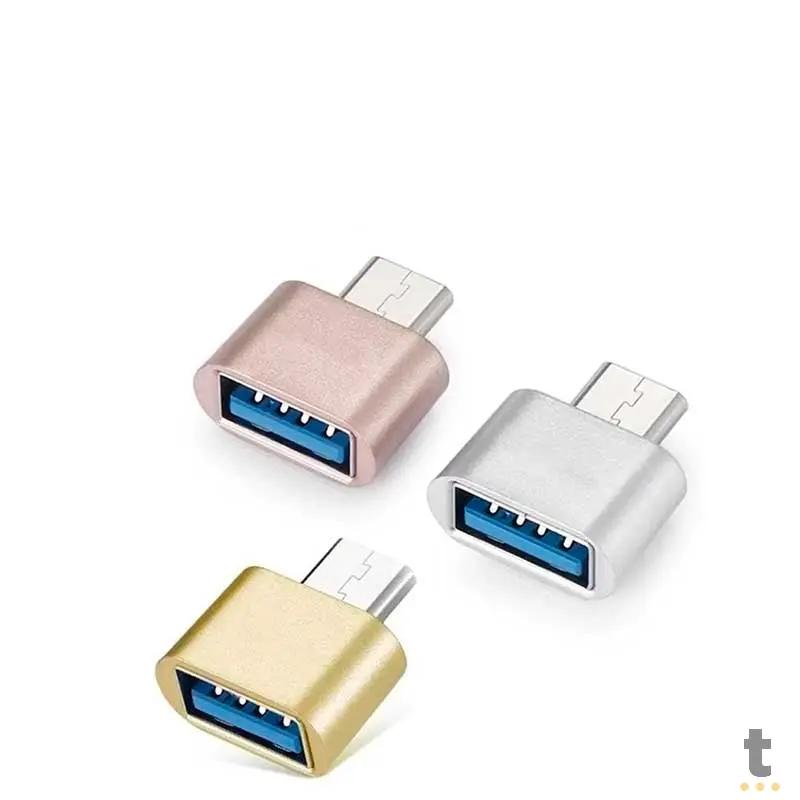 Adaptador Otg Conector Usb Femea Para Micro Usb Macho Conector V8 Truedata