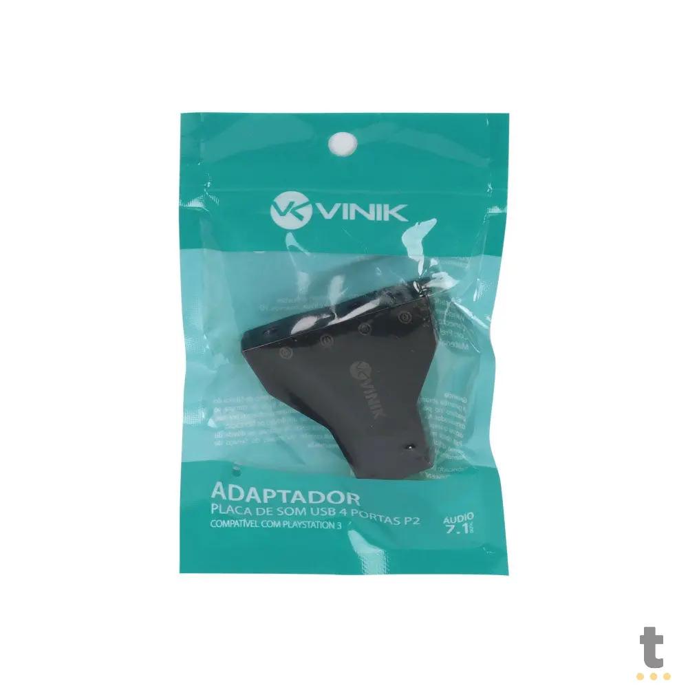 Adaptador Placa De Som Usb P/ 4 Portas P2 Vinik - A4PUSBM Truedata