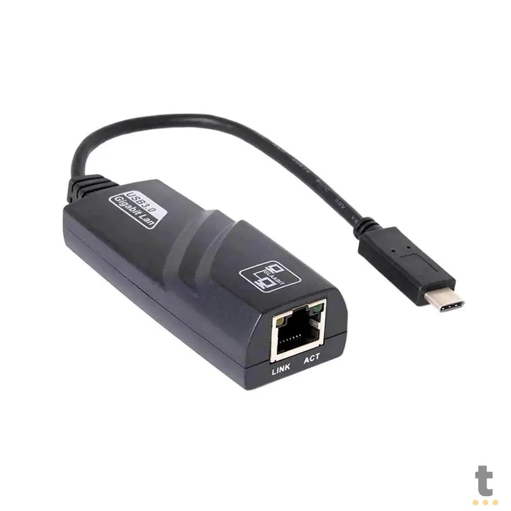 Adaptador Usb Tipo C Para Rj45 10/100/1000 Gigabit Multi - WI423 Truedata