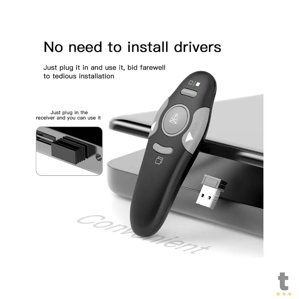 Apresentador Sem Fio De Slides C/ Laser - PPT Truedata