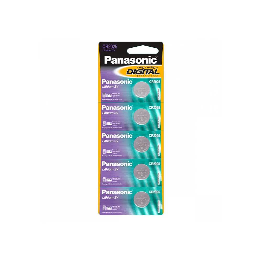 Bateria 3v Tipo Botão Cr2025 Panasonic (Cartela com 5) - 10085 Truedata