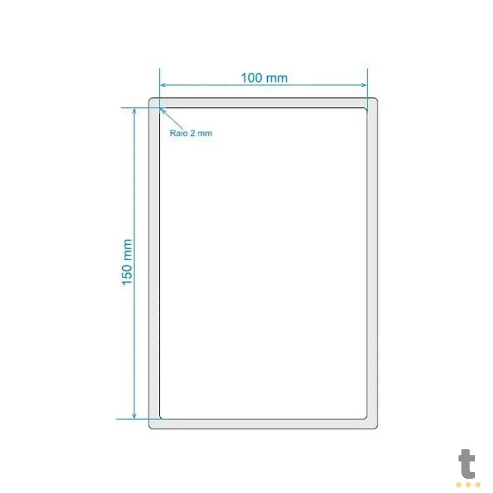 Bobina Impressora Rolo Etiqueta Bopp plástica 10 X 15 Cm / 100 X 150 Mm Truedata