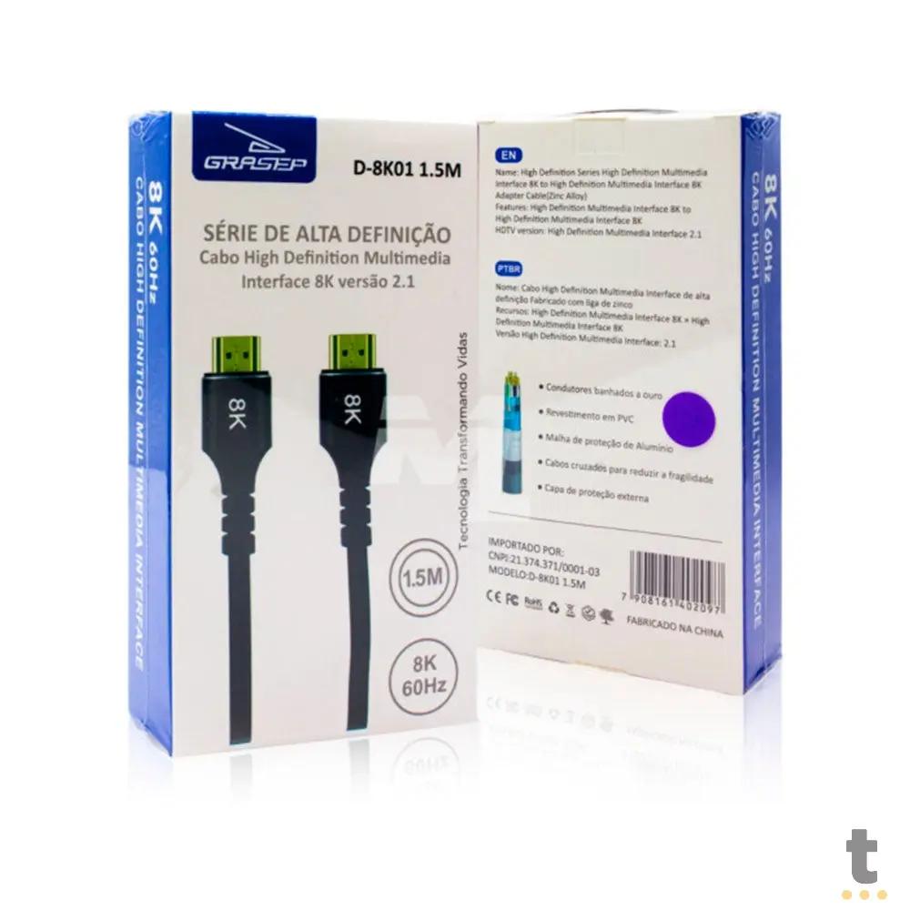Cabo Hdmi 1.5mt 8k Grasep - D-8K01 1.5M Truedata