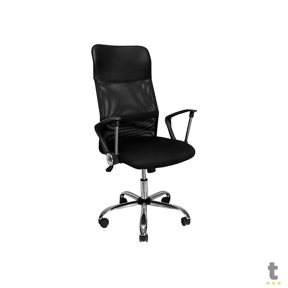 Cadeira Escritório Giratoria C/ Altura Ajustavel Base Cromada XH-6101 Truedata