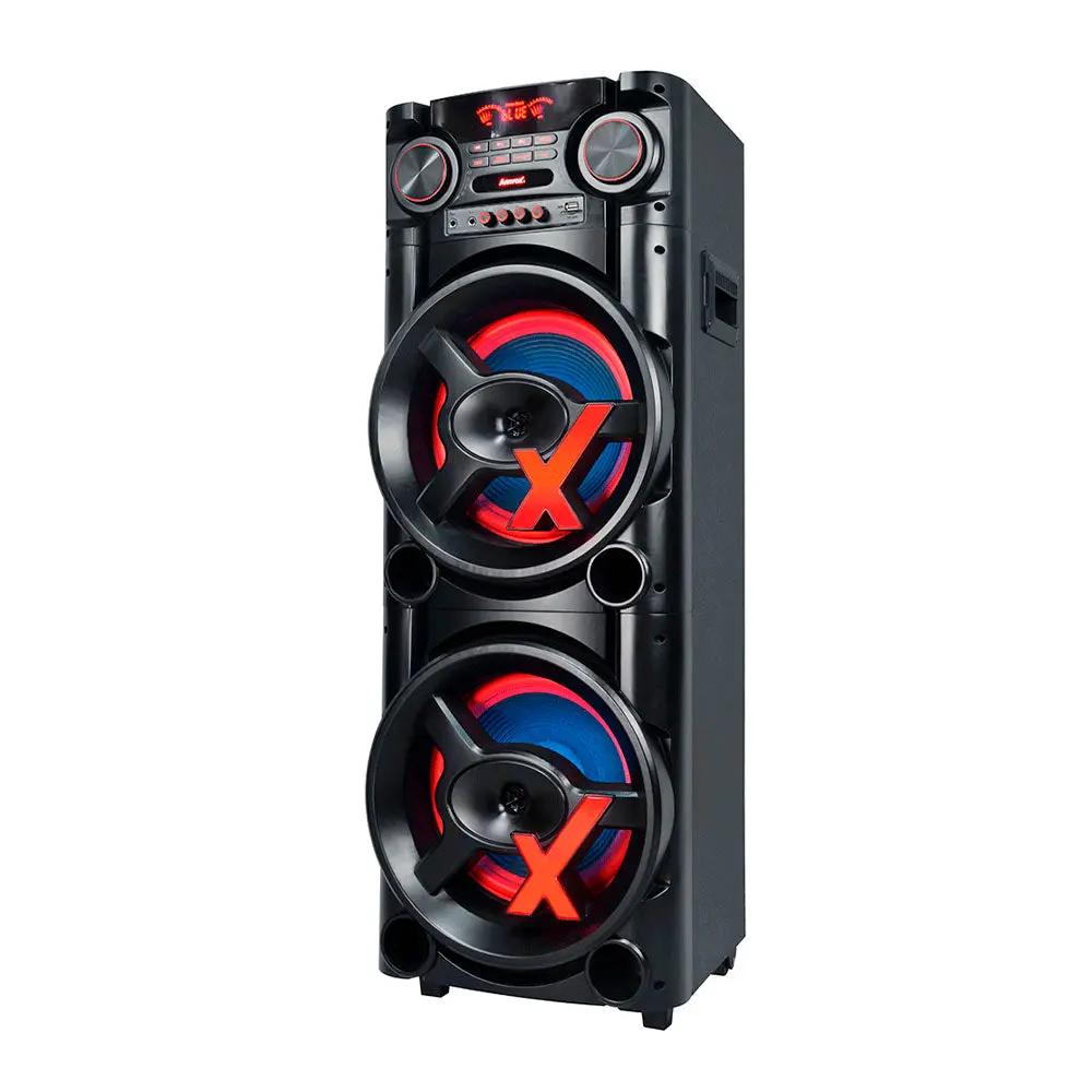 Caixa De Som Amplificada Bluetooth Amvox ACA 1900 New X 1900W Led Preta - 286131 Truedata