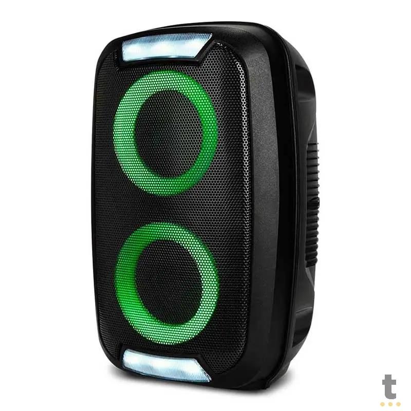 Caixa De Som Amplificada Bluetooth Multilaser Neon 2 250W Led - SP400 Truedata