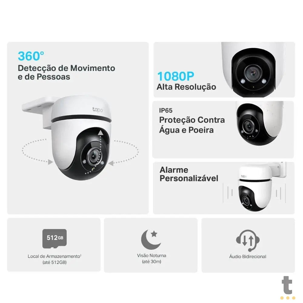 Camera de Segurança Externa Wi-fi Tp-Link Tapo Tc40 Full HD Branca - 281204 Truedata
