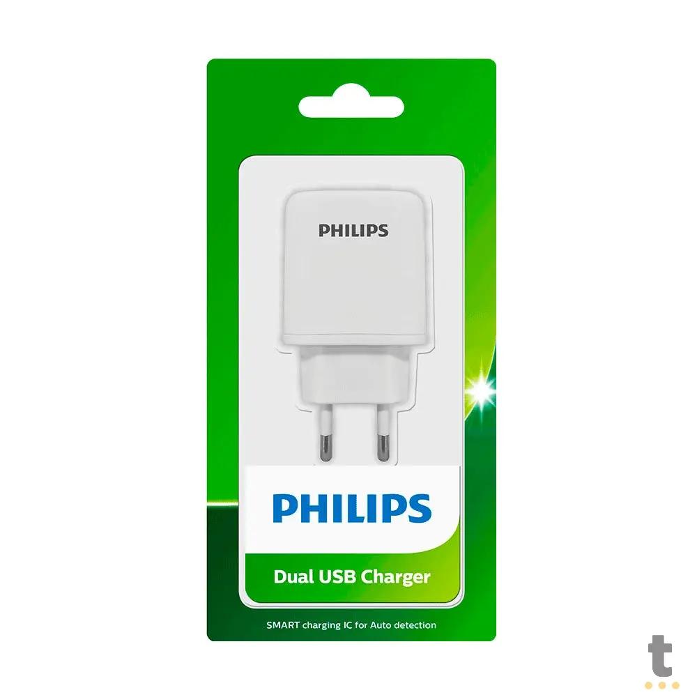 Carregador De Parede Philips Universal 2 Portas Usb 12W - SCB4400NB/59 Truedata