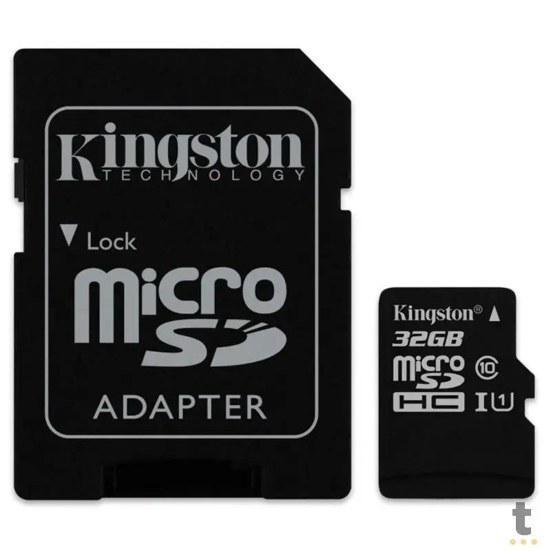 Cartão De Memória 32gb Micro Sd Card Kingston Cl10 Truedata