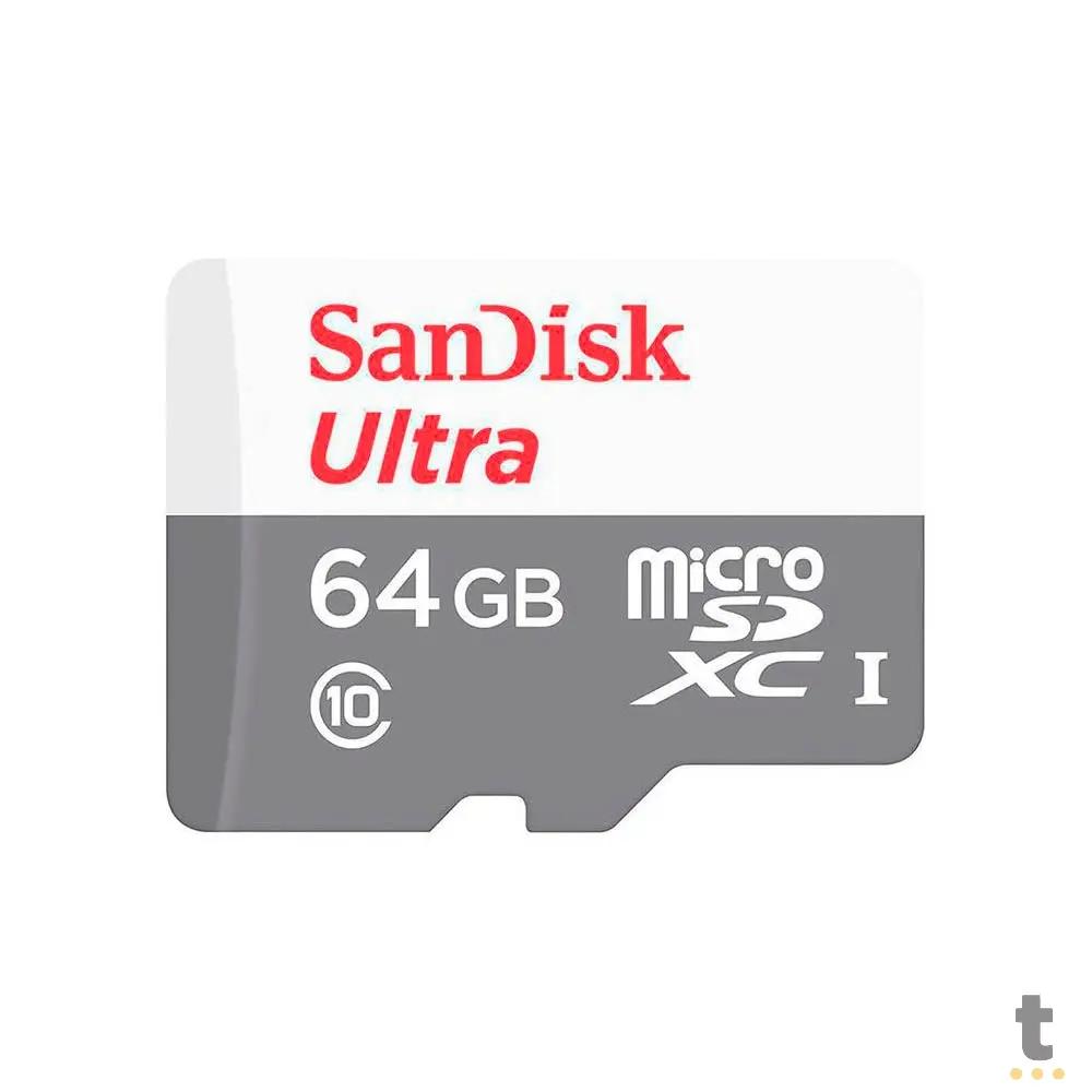 Cartão De Memória 64gb Micro Sd Card Cl10 Sandisk - SDSQUNR-064G-GN3MA Truedata