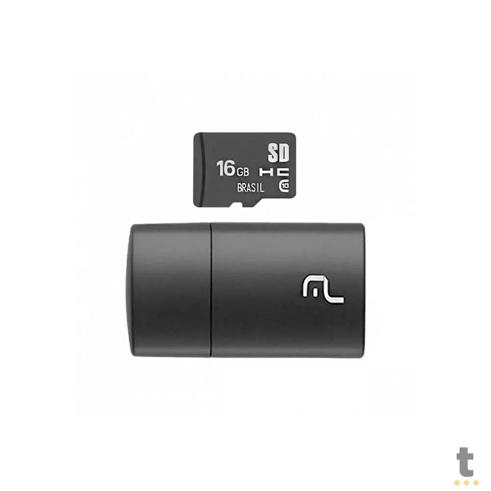 Cartão de Memória 16Gb Classe 10 C/ Adaptador Pen Drive Multilaser - MC162 Truedata