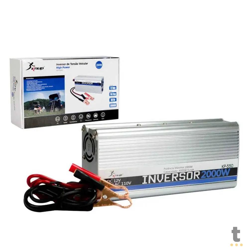 Conversor Inversor de Tensão Veicular 2000w 24v p/ 110V Knup - KP-551 Truedata
