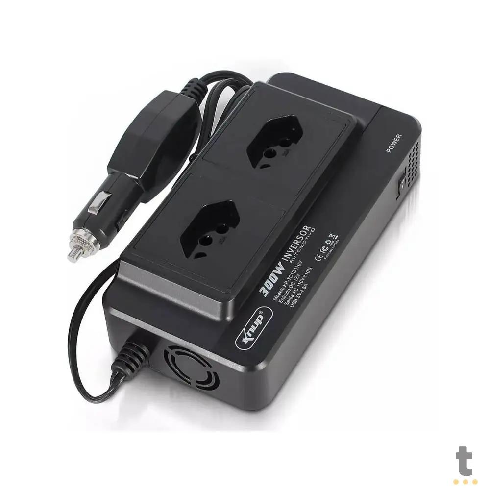 Conversor Inversor de Tensão Veicular 300w 12v/110V C/ 4 Portas Usb Knup - KP-TC13 Truedata