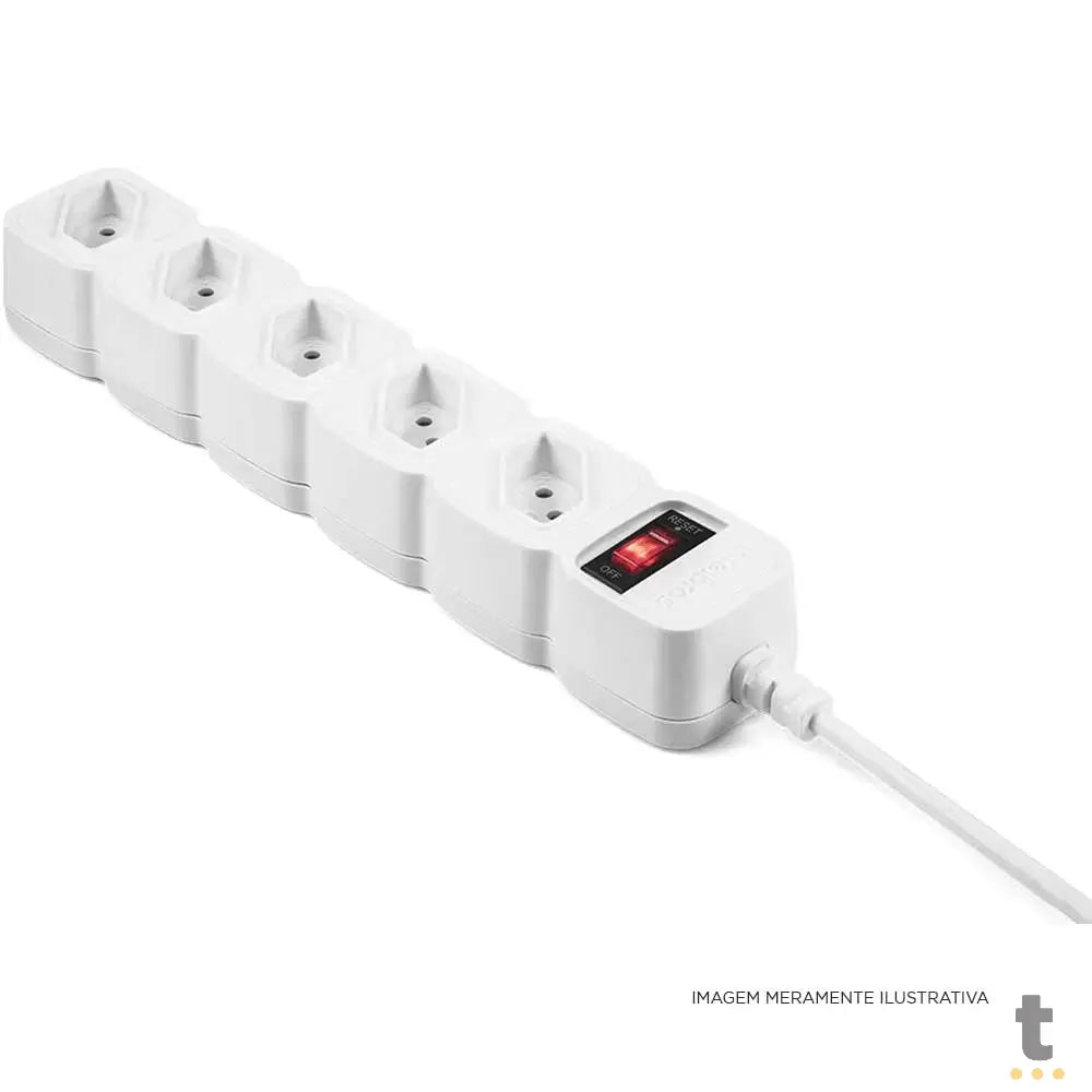 Filtro De Linha 5 Tomadas Intelbras Bivolt Chave 1,0 mt Epe 205 BR Branco - 4824200 Truedata