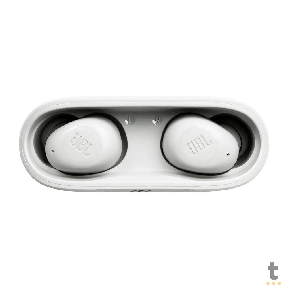 Fone De Ouvido Bluetooth JBL Intra Auricular TWS Wave Buds IPX2 Branco Truedata