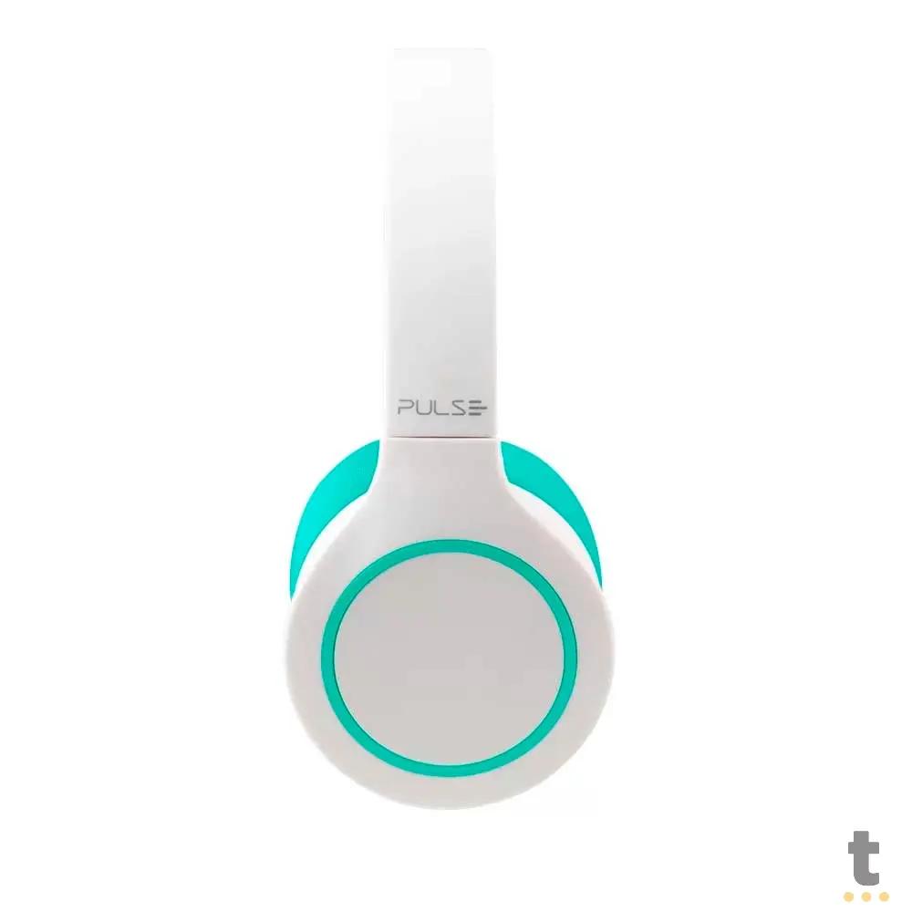 Fone De Ouvido Headphone Bluetooth 5.0 Pulse Branco E Verde - Ph342 Truedata