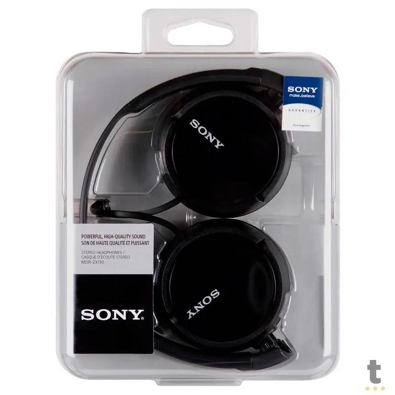 Fone de Ouvido Headphone P2 Sony Preto - MDR-ZX110 Truedata