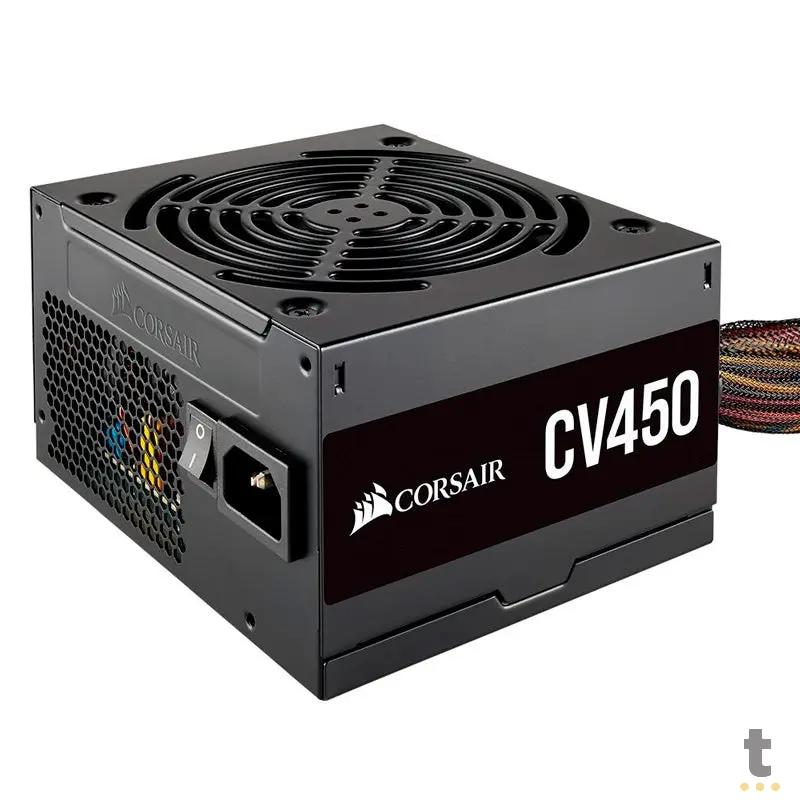 Fonte Real Atx 450w Corsair Cp-9020209-Br Cv Series 80 Plus Pfc Ativo Truedata