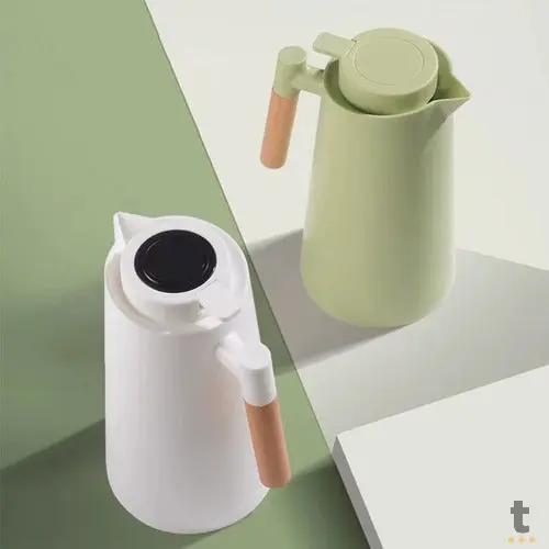 Garrafa Termica 1 Litro com Termometro Led Digital - Branca Truedata