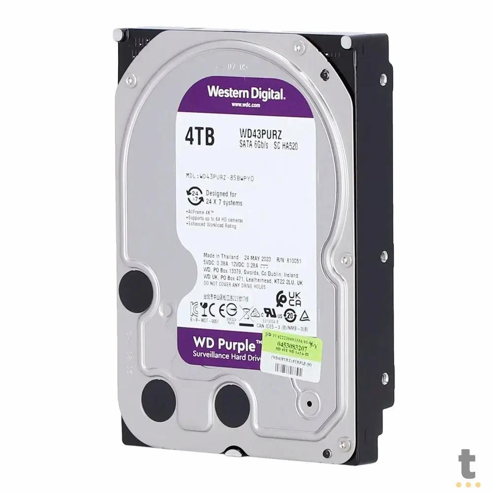 Hd Para Vigilância 4tb Western Digital WD Purple Surveillance Sata 6gb/S - WD43PURZ Truedata