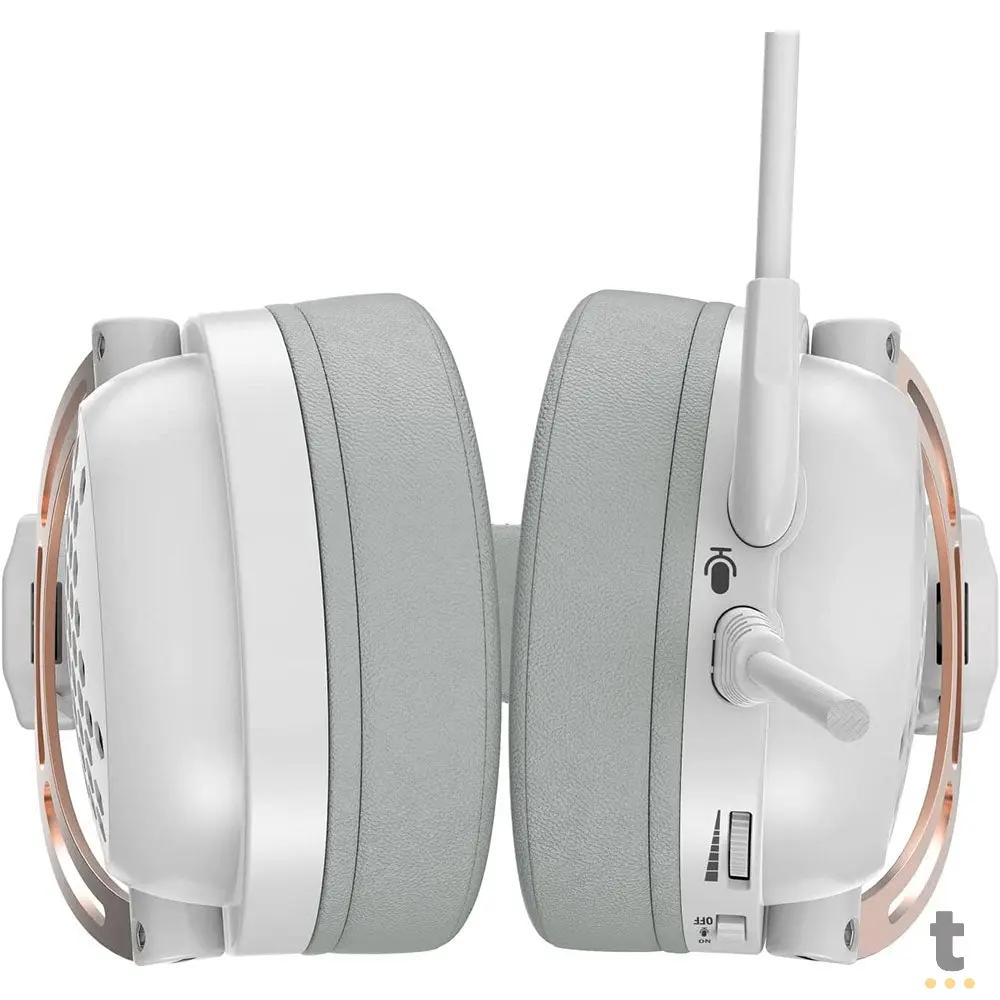 Headset Gamer Redragon Diomedes Lunar White 7.1 Branco - H388-W Truedata