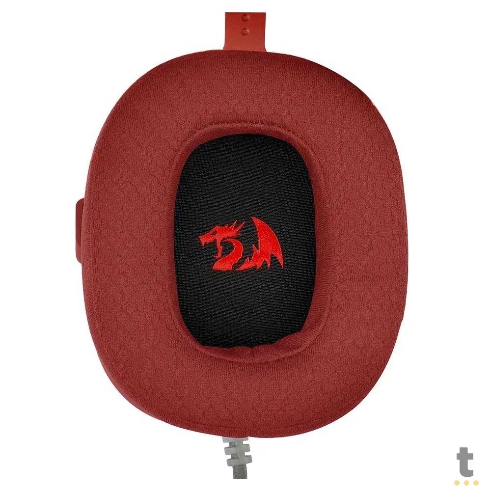 Headset Gamer Redragon Hero P3 Branco e Vermelho - H530-R Truedata