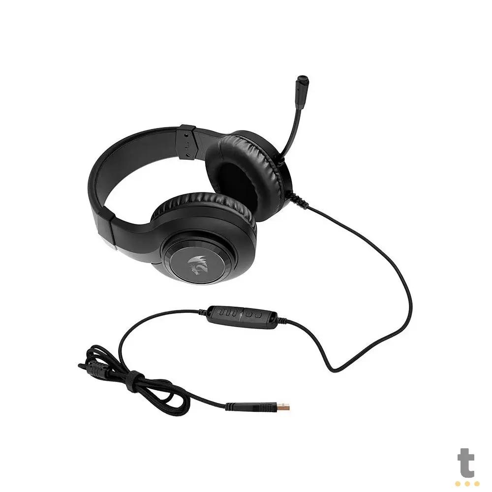 Headset Gamer Redragon Hylas USB / P2 7.1 Virtual Preto RGB - H371-RGB Truedata