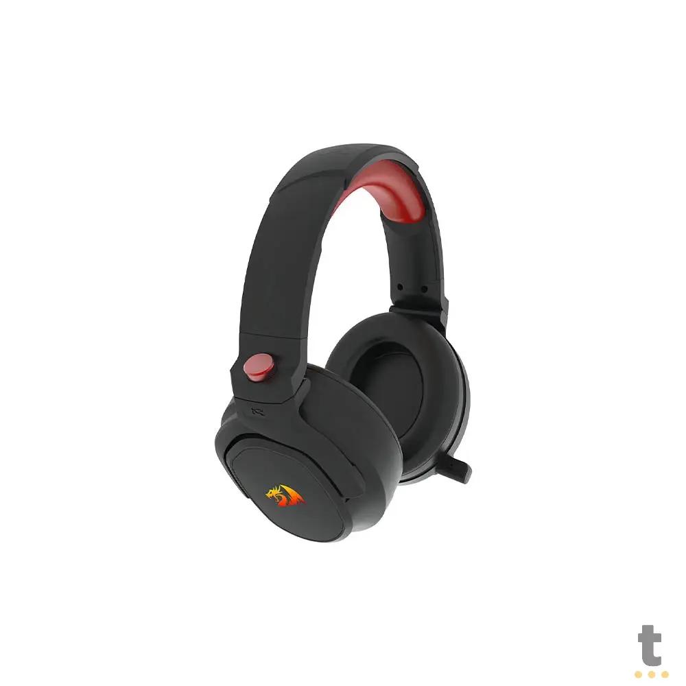 Headset Gamer Redragon Nomen Pro 7.1 RGB Microfone Retrátil USB-C Wireless Bluetooth Preto - H838-PRO Truedata